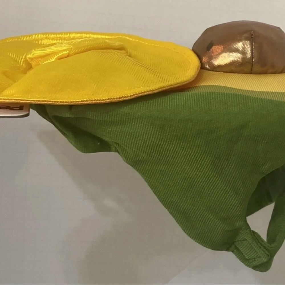 NWT Pet Shoppe Avocado Sombrero Dog Costume Green & Yellow Size: XS/S